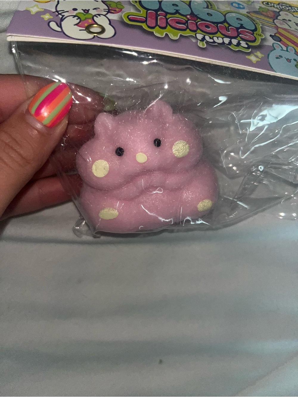 Pink Plush Small Pet Toy - Cute Fluffy Figure